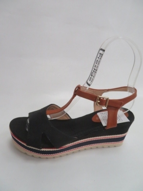 Sandały damskie na koturnie (36-41) H-38 BLACK