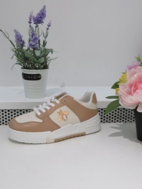 Buty sportowe damskie na płaskim (36-41) PC181 KHAKI