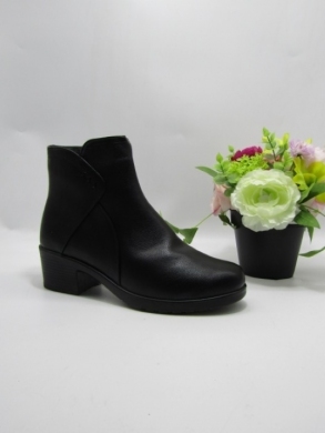 Botki damskie ocieplane na obcasie (39-43) DJF52 BLACK