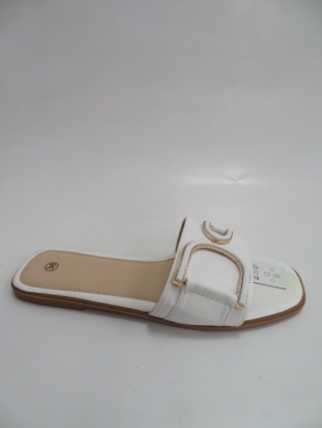 Klapki damskie na płaskim (36-41) 35-238 WHITE