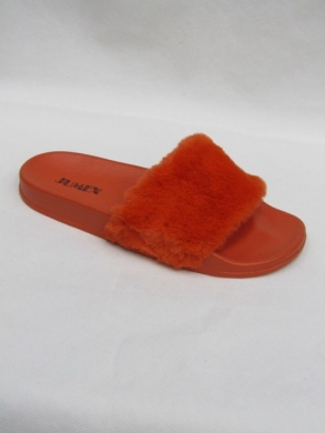 Klapki damskie z futerkiem (36-41) 44525 ORANGE