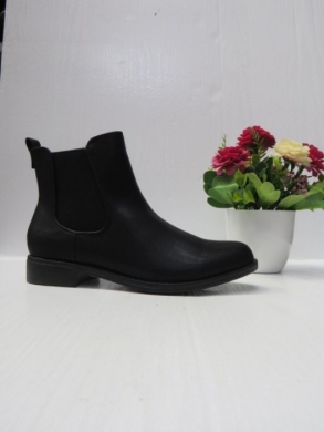 Botki damskie ocieplane na płaskim (36-41) 013B BLACK