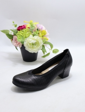 Czółenki damskie na obcasie (36-41) J-258 BLACK