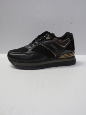 Buty sportowe damskie na płaskim (36-41) 0-121 BLACK/BROWN