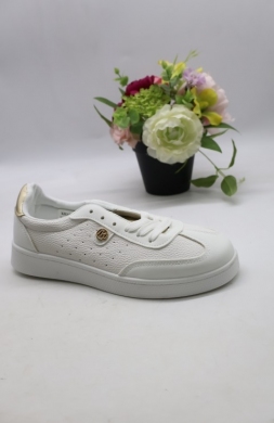 Buty sportowe damskie na płaskim (36-41) WCF-60 WHITE/GOLD