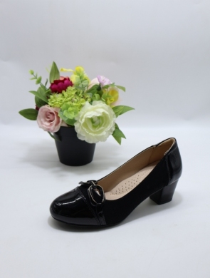 Czółenki damskie na obcasie (36-41) 2804-3 BLACK
