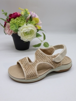 Sandały damskie na płaskim (36-41) R63 KHAKI