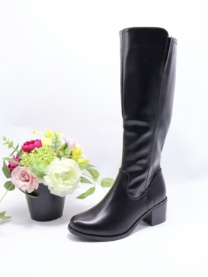 Kozaki damskie ocieplane na obcasie (36-41) 0-180 BLACK