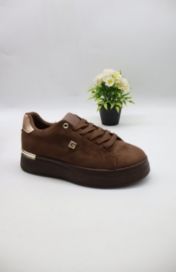 Buty sportowe damskie na płaskim (36-41) WW316 BROWN