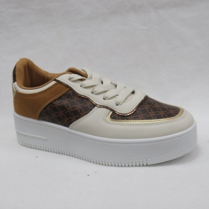 Buty sportowe damskie na płaskim (36-41) AB956 BROWN