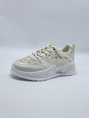 Buty sportowe damskie na płaskim (36-41) 7003 BEIGE