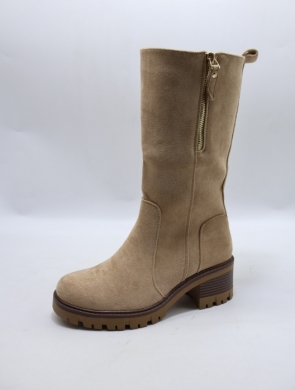 Kozaki damskie ocieplane na obcasie (36-41) LT151 KHAKI