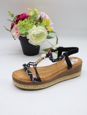 Sandały damskie na płaskim (36-41) 9821 BLACK