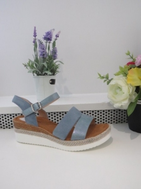 Sandały damskie na koturnie (36-41) F6176 BLUE