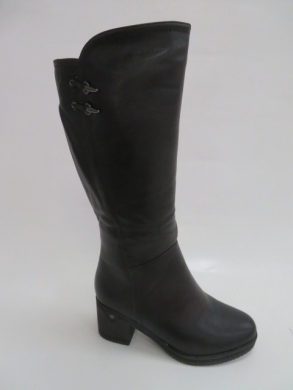 Kozaki damskie ocieplane na obcasie (36-41) G3666G BLACK