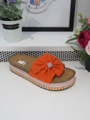 Klapki damskie na koturnie (36-41) TL8-108 ORANGE