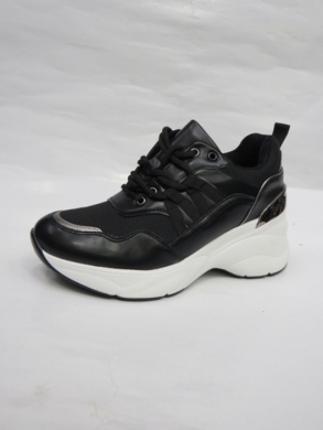 Buty sportowe damskie na koturnie (36-41) 22250 BLACK