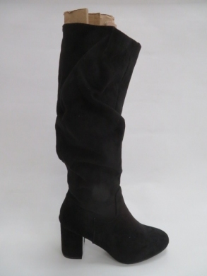 Kozaki damskie ocieplane na obcasie (36-41) XF-30 BLACK