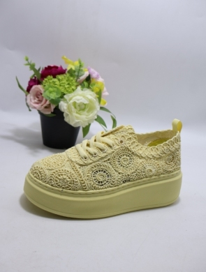 Buty sportowe damskie na płaskim (36-41) 9117 YELLOW