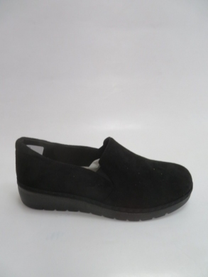 Półbuty damskie na płaskim (36-41) 22T001-SU BLACK