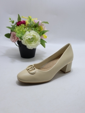Czółenki damskie na obcasie (36-41) 2805-2D BEIGE