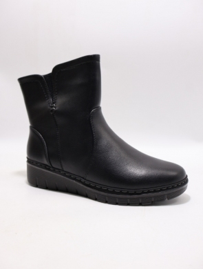 Botki damskie ocieplane na płaskim (36-41) 199 BLACK