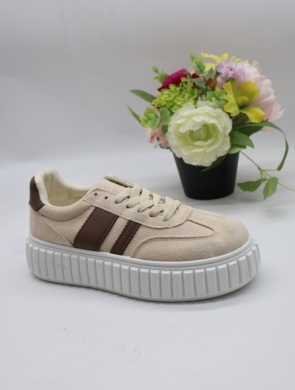 Buty sportowe damskie na płaskim (36-41) L049 BEIGE