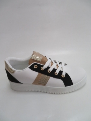 Buty sportowe damskie na płaskim (36-41) QS19 WHITE
