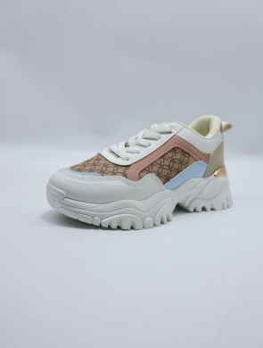 Buty sportowe damskie na płaskim (36-41) AB922 WH/PINK