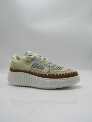 Buty sportowe damskie na płaskim (36-41) 1387 BEIGE