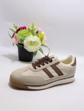 Buty sportowe damskie na płaskim (36-41) C3942 BEIGE