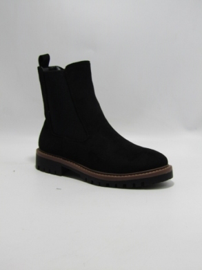 Botki damskie ocieplane na płaskim (36-41) 68208 BLACK