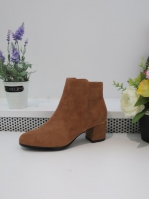 Botki damskie na obcasie (36-41) 2774 CAMEL