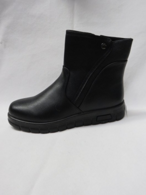 Botki damskie ocieplane na płaskim (37-42) W77-9 BLACK