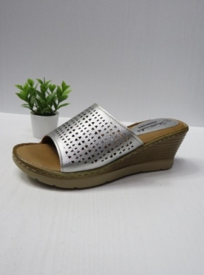 Klapki damskie na koturnie (36-40) 4010 SILVER
