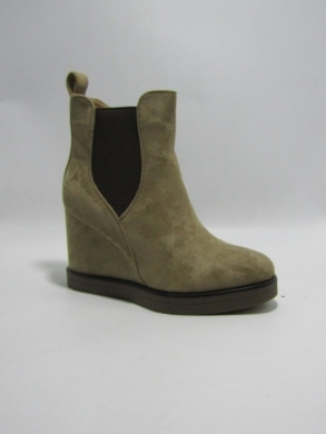 Botki damskie ocieplane na koturnie (36-41) 6308 KHAKI