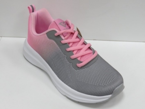 Buty sportowe damskie na płaskim (36-41) T-2176 GREY/PINK