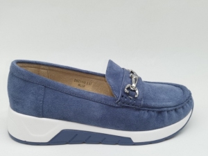 Mokasyny damskie na koturnie (36-41) DS23100-3 BLUE