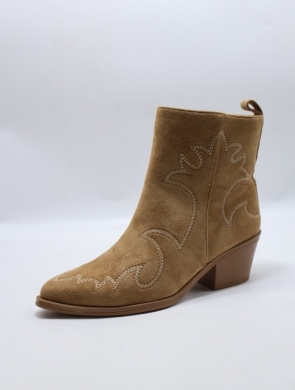 Botki damskie na obcasie (36-41) BM169 CAMEL