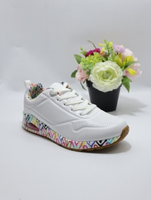 Buty sportowe damskie na płaskim (36-41) DPS-3 WHITE
