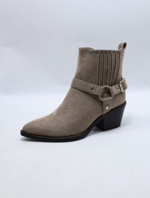 Botki damskie na obcasie (36-41) 68347 TAUPE