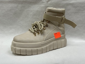 Botki damskie na płaskim (36-41) B026-18 BEIGE