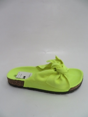 Klapki damskie na płaskim  (36-41) J38 YELLOW