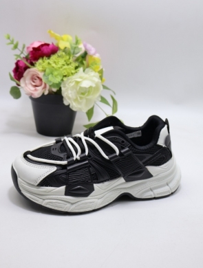 Buty sportowe damskie na płaskim (36-41) 5084 BL/WH
