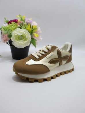 Buty sportowe damskie na płaskim (36-41) 88221 KHAKI
