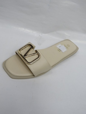 Klapki damskie na płaskim (36-41) 8123 BEIGE