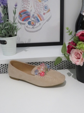 Mokasyny damskie na płaskim (36-41) 7901 BEIGE