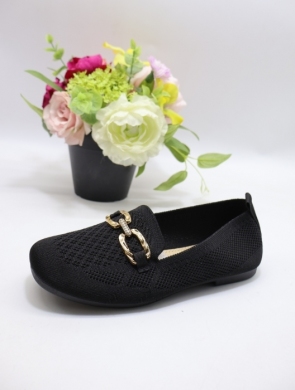 Mokasyny damskie na płaskim (36-41) 2932 BLACK