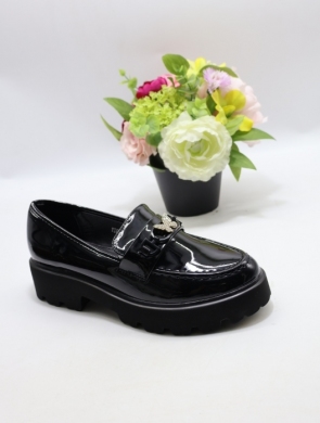 Mokasyny damskie na płaskim (36-41) YDF-32 BLACK