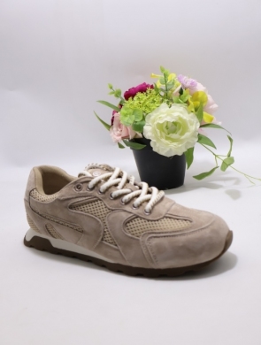 Buty sportowe damskie na płaskim (36-41) A-131 BROWN SKÓRA